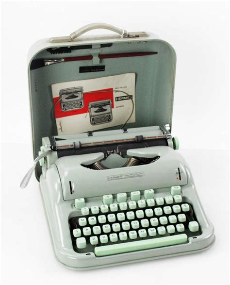 hermes 2000 shrinkle typewriter|Hermes 3000 portable typewriter.